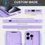 [Leather Wallet Case] Genuine Leather [RFID Blocking] Magnetic Flip Case with Card & Slots and Stand For iPhone 15 Pro