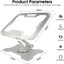 Folding Laptop Stand with 360 Rotating Base and Heat-Vent
