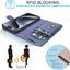 [Leather Wallet Case] Genuine Leather [RFID Blocking] Magnetic Flip Case with Card & Slots and Stand For iPhone 15 Pro