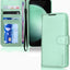 [Leather Wallet Case] Protective Cover with Cash & Card Holder, Stand and Wrist Strap For Samsung Galaxy S23 FE 5G
