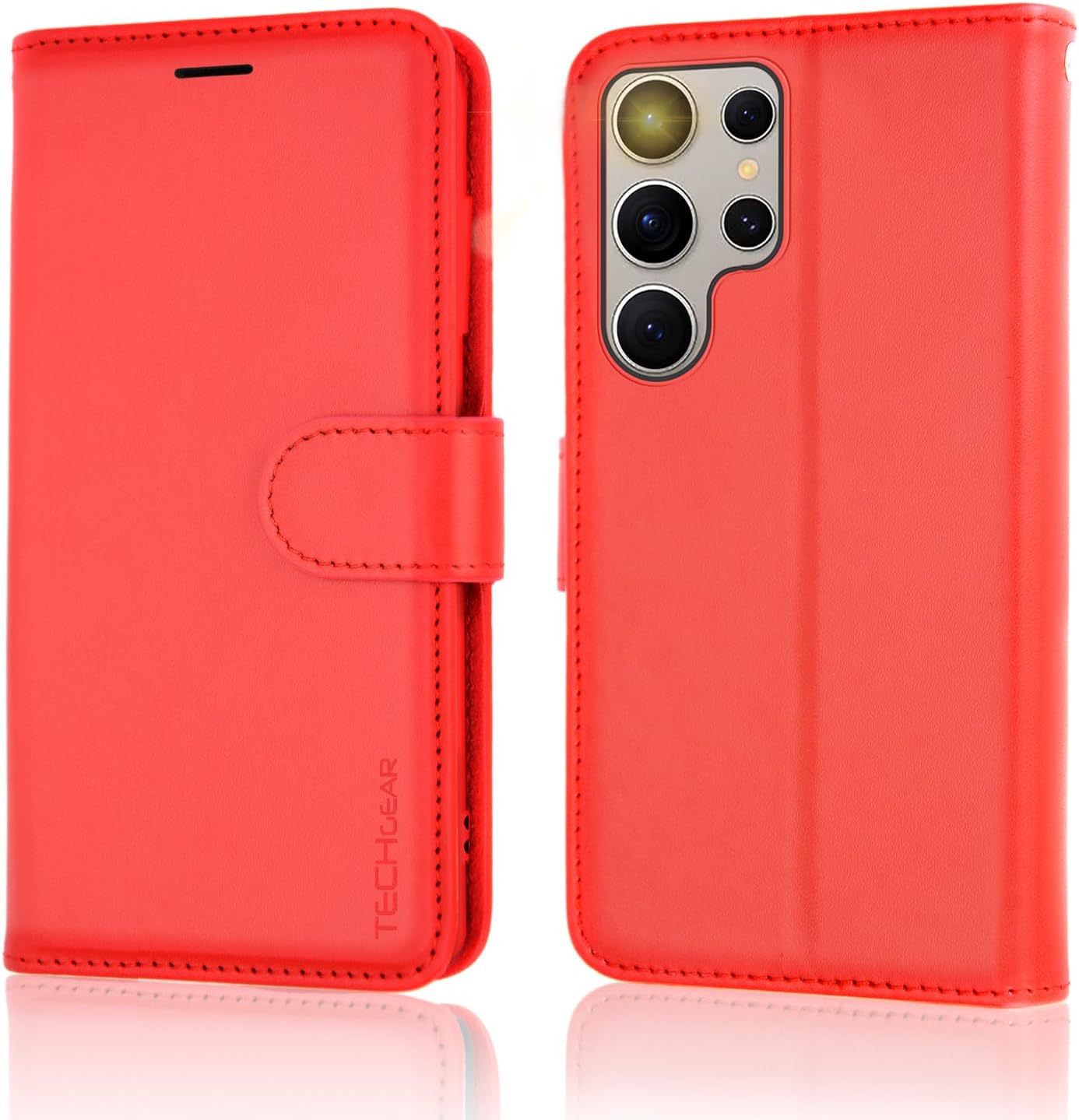 [Wallet Case] Protective Cover with Cash & Card Holder, Stand and Wrist Strap For Samsung Galaxy S24 Ultra