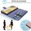 [Leather Wallet Case] Genuine Leather [RFID Blocking] Magnetic Flip Case with Card & Slots and Stand For Samsung Galaxy S24 5G