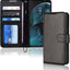 [Leather Wallet Case] Protective Cover with Cash & Card Holder, Stand and Wrist Strap For Motorola Moto G14