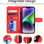 [Wallet Case] Protective Cover with Cash & Card Holder, Stand and Wrist Strap For Apple iPhone 15