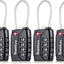 TSA Suitcase Locks 4-Dial Security Travel Combination Padlock