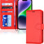 [Wallet Case] Protective Cover with Cash & Card Holder, Stand and Wrist Strap For Apple iPhone 15