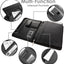 Executive Leather Folio Organiser with Anti-Shock Bubble Interior and Stash Pockets, Pouches and Card Slots