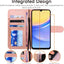 [Leather Wallet Case] Protective Cover with Cash & Card Holder, Stand and Wrist Strap For Samsung Galaxy A15 5g