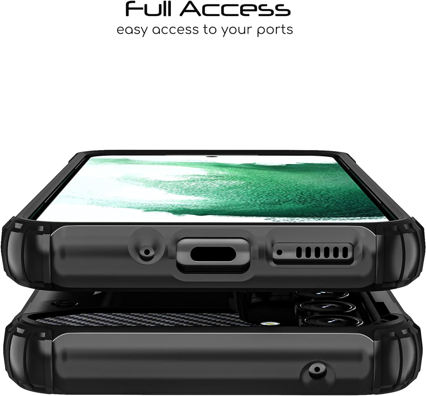 [Tough Armoured] ShockProof, Rugged, Heavy Duty Protective Impact Case Cover for Samsung Galaxy S23 FE 5G