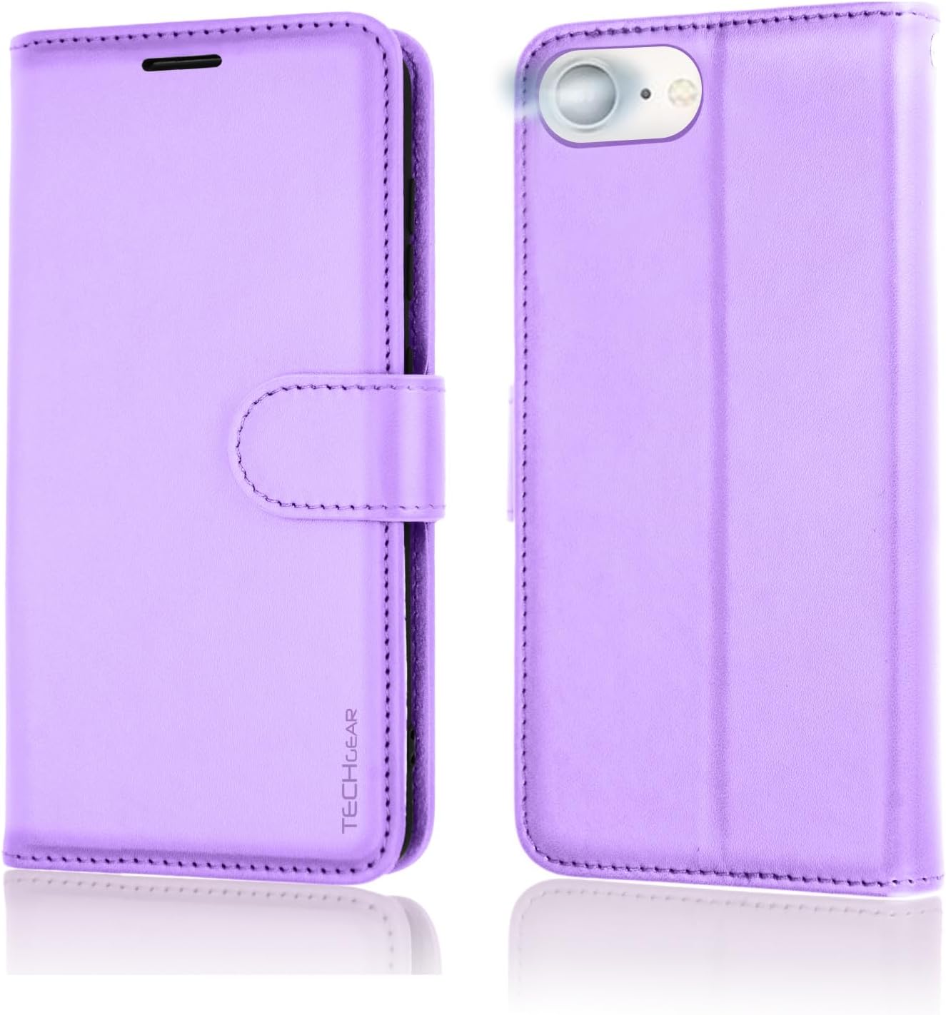 [Wallet Case] Protective Cover with Cash & Card Holder, Stand and Wrist Strap For Apple iPhone SE 3 / SE 2 / iPhone 8 7 6 6s 4.7"