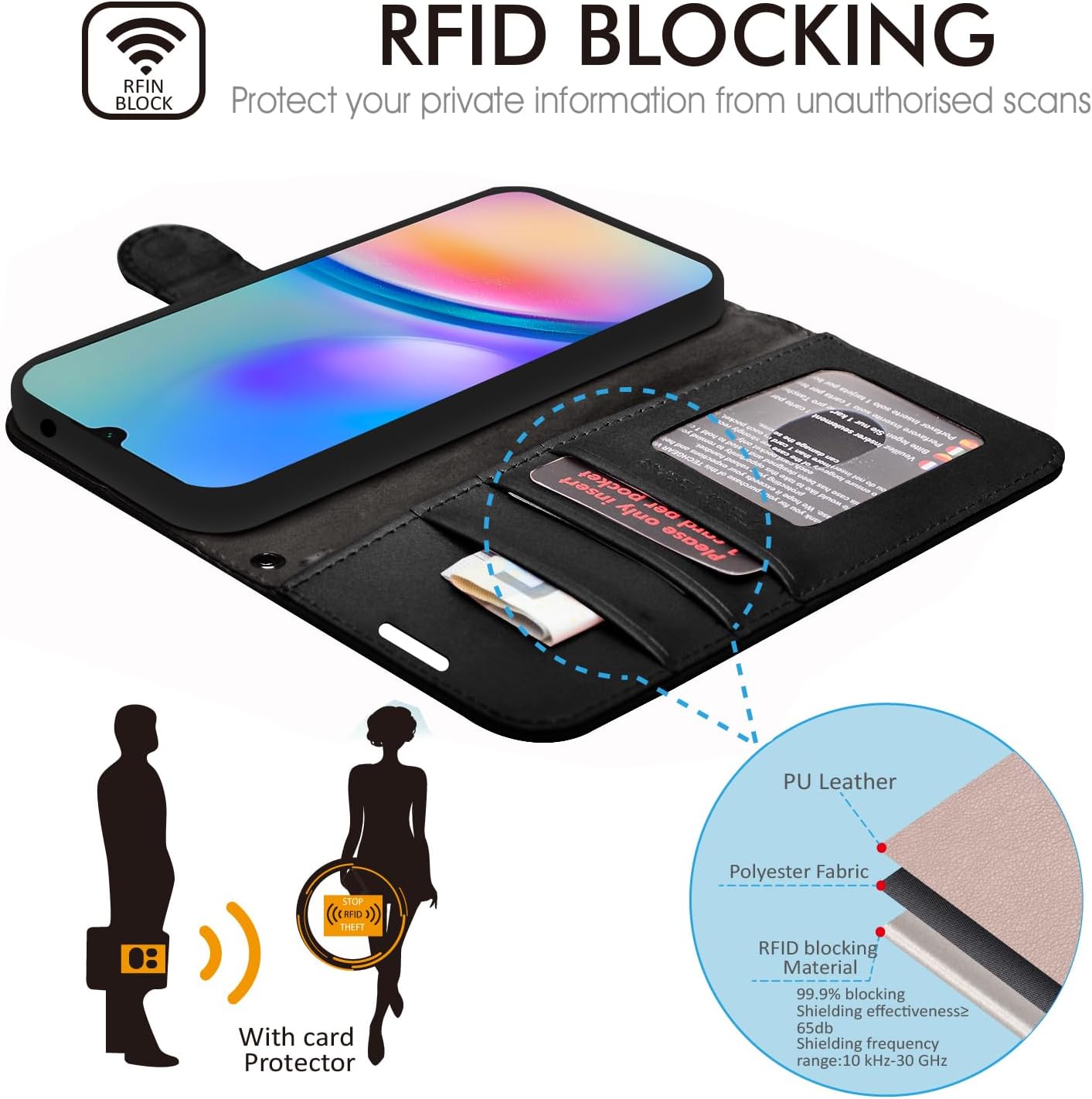 TECHGEAR Leather Wallet Case For Oppo A57e / A57s / A57 4G, Flip