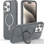 Premium Liquid Silicone Shockproof Anti-Scratch Magnetic Kickstand Case, Soft Microfibre Lining, Compatible with MagSafe Case for iPhone 15 Pro Max