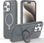 Premium Liquid Silicone Shockproof Anti-Scratch Magnetic Kickstand Case, Soft Microfibre Lining, Compatible with MagSafe Case for iPhone 15 Pro 6.1"