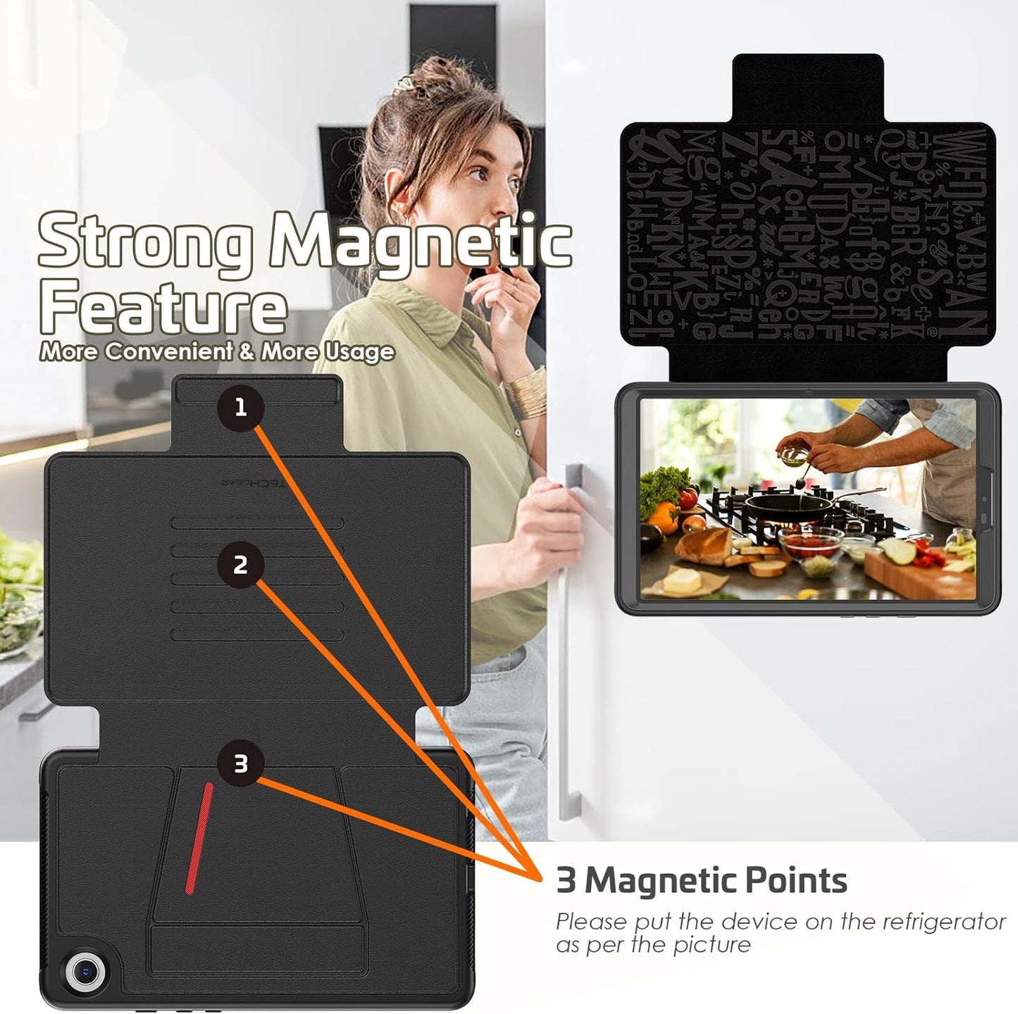 [Enduro Case] Tough Strong Magnetic & Flip Case [Auto Sleep/Wake] Cover with Multi-Angle Stand & Card Slot For Samsung Tab A9 8.7" (SM-X110 / X115)