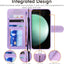 [Leather Wallet Case] Protective Cover with Cash & Card Holder, Stand and Wrist Strap For Samsung Galaxy S23 FE 5G