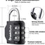3-Dial Weatherproof Security Combination Padlock