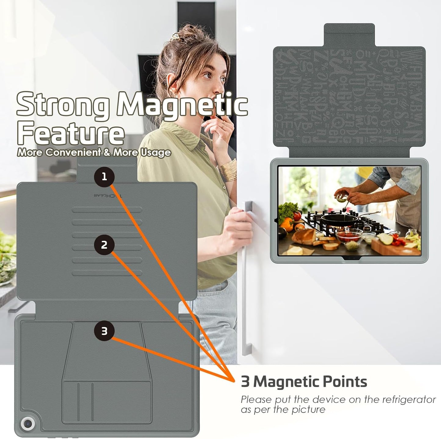 [Enduro Case] Tough Strong Magnetic & Flip Case [Auto Sleep/Wake] Cover with Multi-Angle Stand & Card Slot For Samsung Tab A9 Plus 11" (SM-X210/X215)