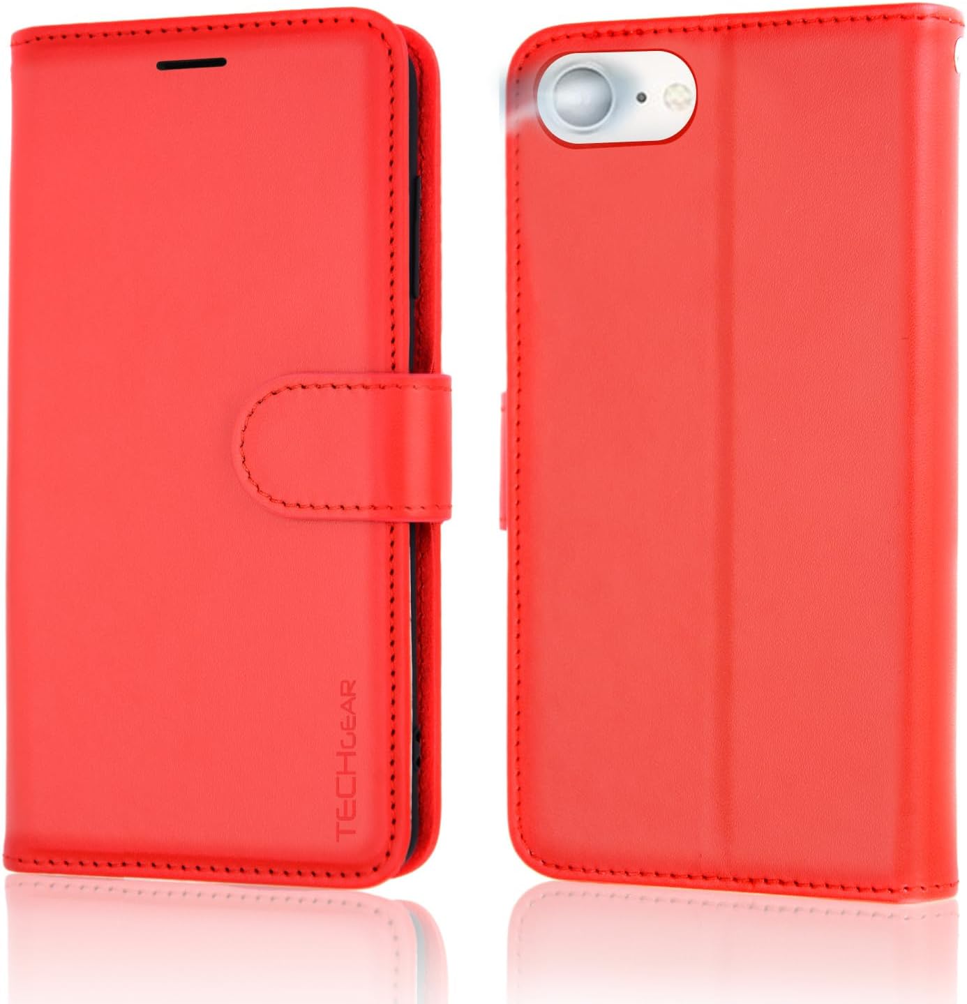 [Wallet Case] Protective Cover with Cash & Card Holder, Stand and Wrist Strap For Apple iPhone SE 3 / SE 2 / iPhone 8 7 6 6s 4.7"