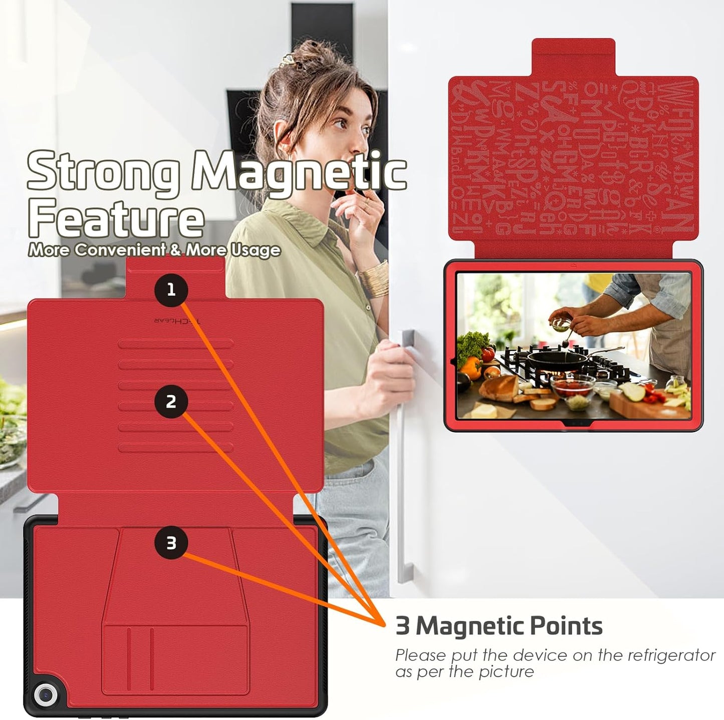 [Enduro Case] Tough Strong Magnetic & Flip Case [Auto Sleep/Wake] Cover with Multi-Angle Stand & Card Slot For Samsung Tab A9 Plus 11" (SM-X210/X215)