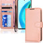 [Wallet Case] Protective Cover with Cash & Card Holder, Stand and Wrist Strap [RFID BLOCKING] For Honor Magic 6 Lite 5G