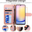 [Leather Wallet Case] Protective Cover with Cash & Card Holder, Stand and Wrist Strap For Samsung Galaxy A25 5G