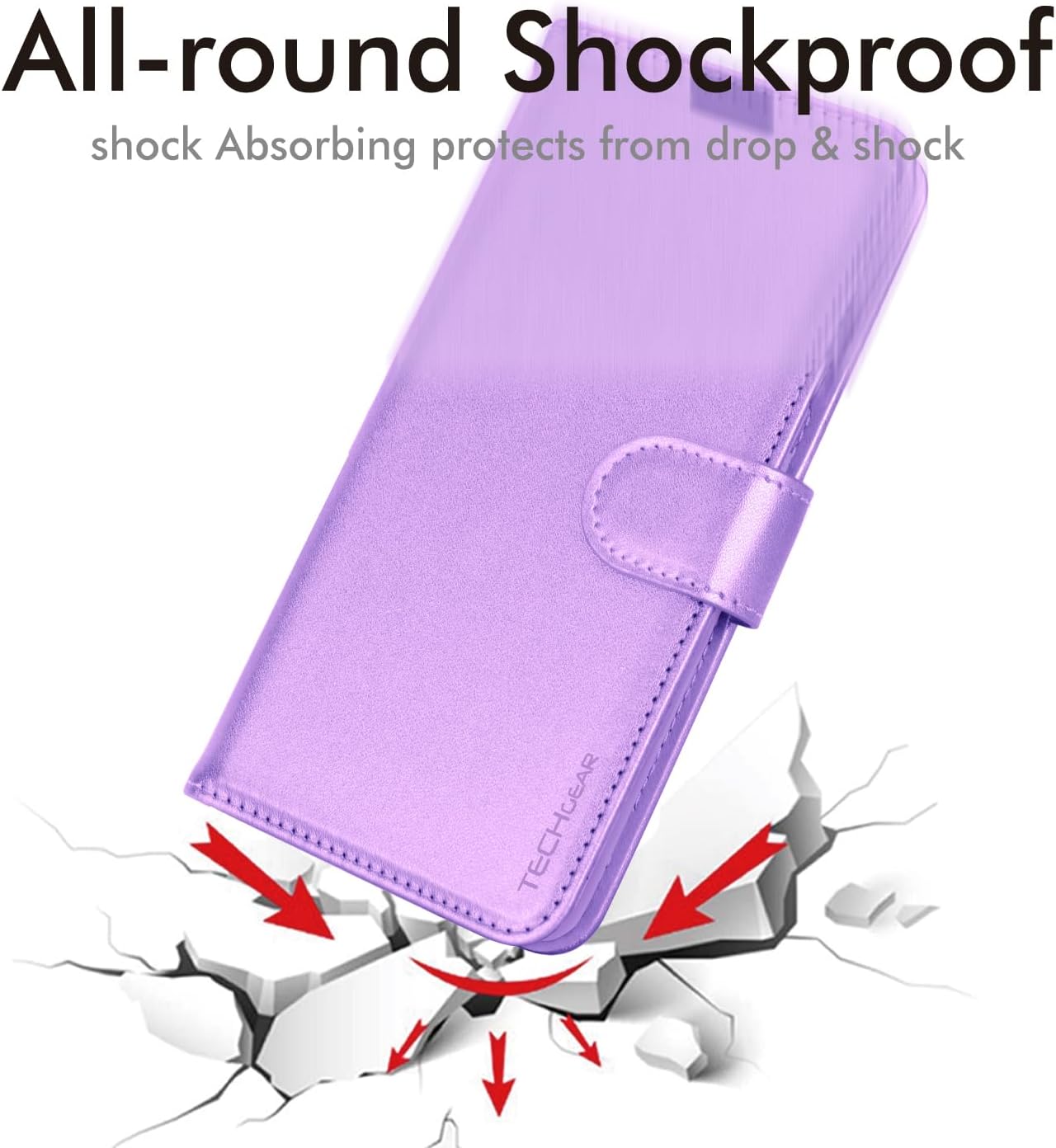 [Wallet Case] Protective Cover with Cash & Card Holder, Stand and Wrist Strap For Samsung Galaxy S24 Plus