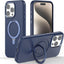 Premium Liquid Silicone Shockproof Anti-Scratch Magnetic Kickstand Case, Soft Microfibre Lining, Compatible with MagSafe Case for iPhone 15 Pro 6.1"