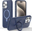 Premium Liquid Silicone Shockproof Anti-Scratch Magnetic Kickstand Case, Soft Microfibre Lining, Compatible with MagSafe Case for iPhone 15 Pro 6.1"