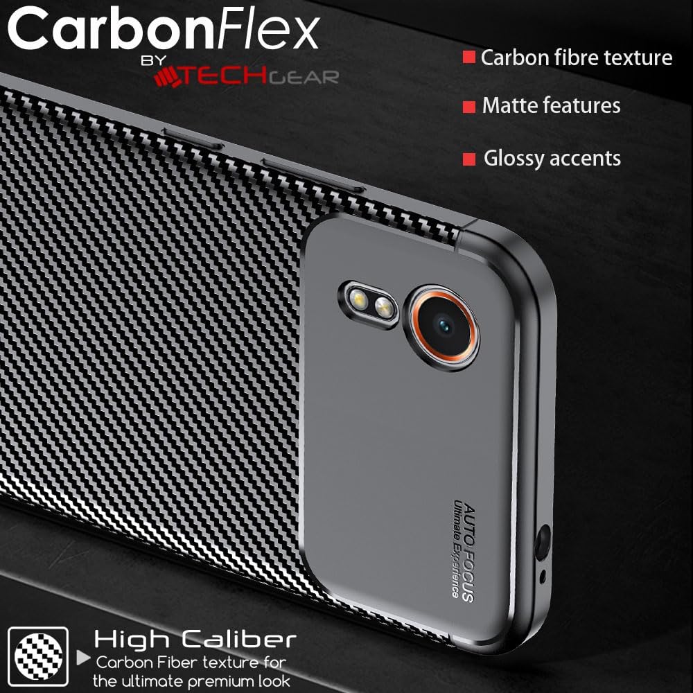 [CarbonFlex Case] Premium Shockproof Soft Slim Cover with Carbon Fibre Effect For Samsung XCover 7 5G