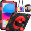 [SUPE Case] Tough Shockproof Fun Case with 360 Rotating Stand, Hand & Shoulder Strap for Apple iPad A16 11" 11th Gen & 10.9" 10th Generation
