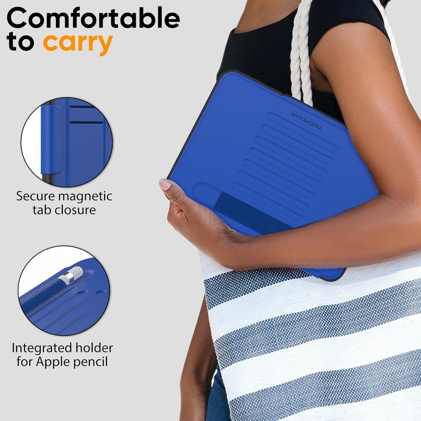 [Enduro Case] Tough Strong Magnetic & Flip Case [Auto Sleep/Wake] Cover with Multi-Angle Stand & Card Slot For Apple iPad 11th & 10th Generation, iPad 2025 / 2022