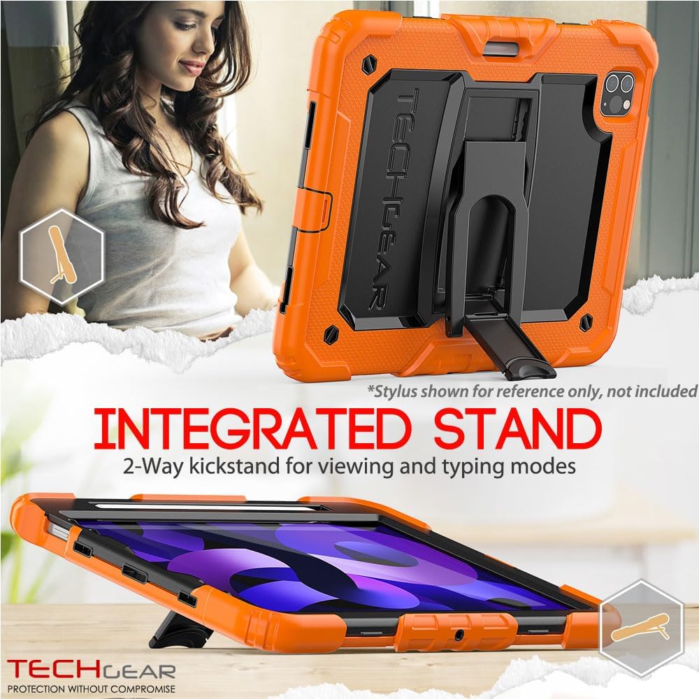 [ArmourSHIELD] Full Body Tough Rugged Case with Folding Stand & Protector For Apple iPad Air 10.9" 4th/5th Gen (2022/20) & iPad Pro 11" 4th/3rd Gen
