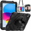[SUPE Case] Tough Shockproof Fun Case with 360 Rotating Stand, Hand & Shoulder Strap for Apple iPad A16 11" 11th Gen & 10.9" 10th Generation