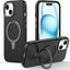 Premium Liquid Silicone Shockproof Anti-Scratch Magnetic Kickstand Case, Soft Microfibre Lining, Compatible with MagSafe Case for iPhone 15 6.1"
