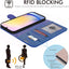 [Leather Wallet Case] Protective Cover with Cash & Card Holder, Stand and Wrist Strap For Samsung Galaxy A25 5G