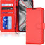 [Wallet Case] RFID Blocking, Leather Flip Cover with Card Holder, Kickstand, Wrist Strap, Magnetic Closure For Apple iPhone 17 Pro