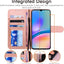 [Leather Wallet Case] Protective Cover with Cash & Card Holder, Stand and Wrist Strap For Samsung Galaxy A05s