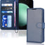 [Leather Wallet Case] Protective Cover with Cash & Card Holder, Stand and Wrist Strap For Samsung Galaxy S23 FE 5G