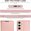 [Wallet Case] Protective Cover with Cash & Card Holder, Stand and Wrist Strap For Samsung Galaxy S24 Plus