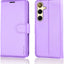 [Wallet Case] Protective Cover with Cash & Card Holder, Stand and Wrist Strap For Samsung Galaxy S24 Plus