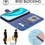 [Wallet Case] Protective Cover with Cash & Card Holder, Stand and Wrist Strap [RFID BLOCKING] For Honor Magic 6 Lite 5G