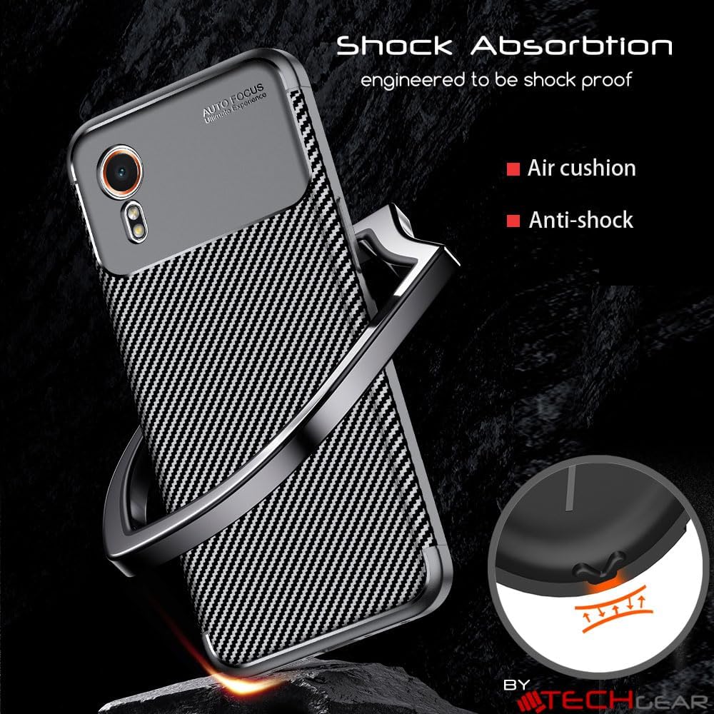 [CarbonFlex Case] Premium Shockproof Soft Slim Cover with Carbon Fibre Effect For Samsung XCover 7 5G