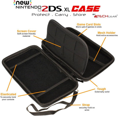 Hard Protective Carry Travel & Storage Cover for Nintendo 2DS XL
