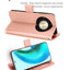 [Wallet Case] Protective Cover with Cash & Card Holder, Stand and Wrist Strap [RFID BLOCKING] For Honor Magic 6 Lite 5G