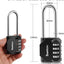 4-Dial Heavy Duty Combination Padlock [2.6" Long Shackle]