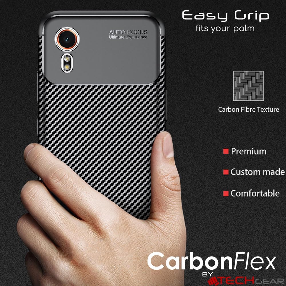 [CarbonFlex Case] Premium Shockproof Soft Slim Cover with Carbon Fibre Effect For Samsung XCover 7 5G