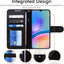 [Leather Wallet Case] Protective Cover with Cash & Card Holder, Stand and Wrist Strap For Samsung Galaxy A05s