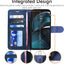 [Leather Wallet Case] Protective Cover with Cash & Card Holder, Stand and Wrist Strap For Motorola Moto G14