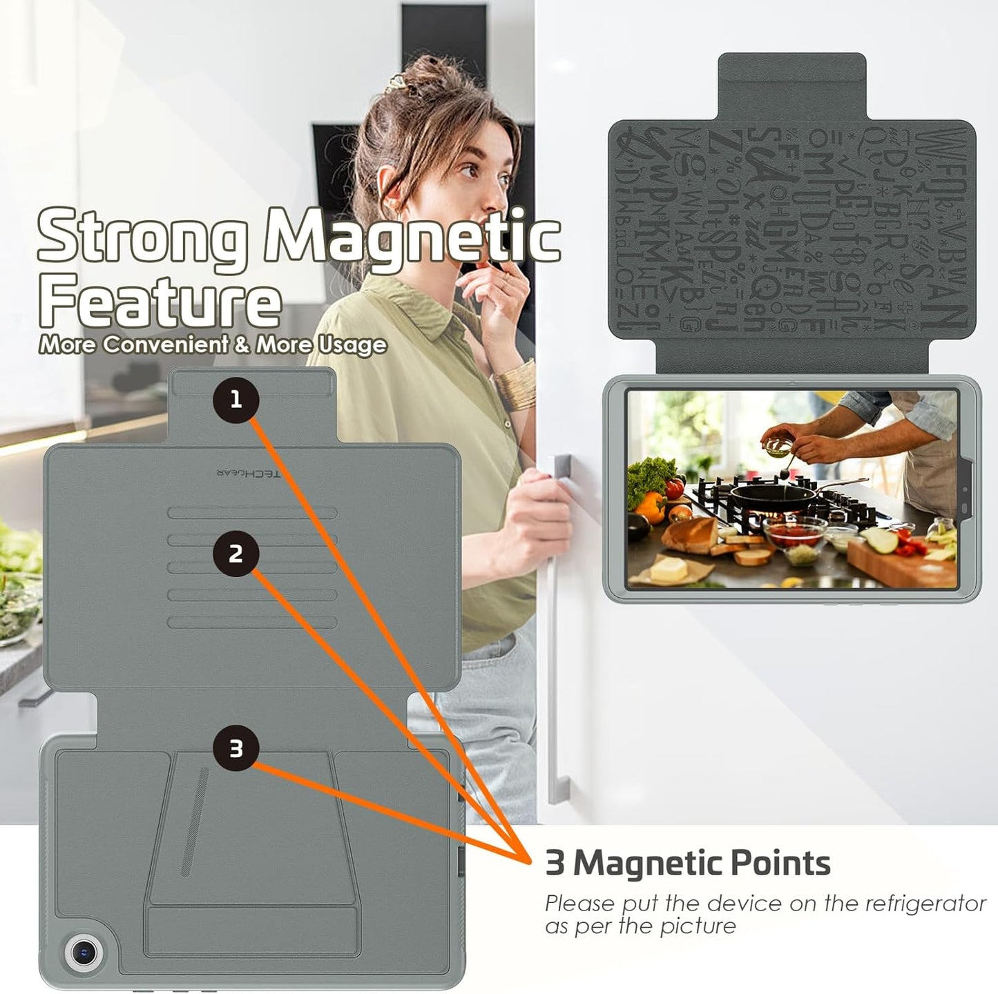 [Enduro Case] Tough Strong Magnetic & Flip Case [Auto Sleep/Wake] Cover with Multi-Angle Stand & Card Slot For Samsung Tab A9 8.7" (SM-X110 / X115)