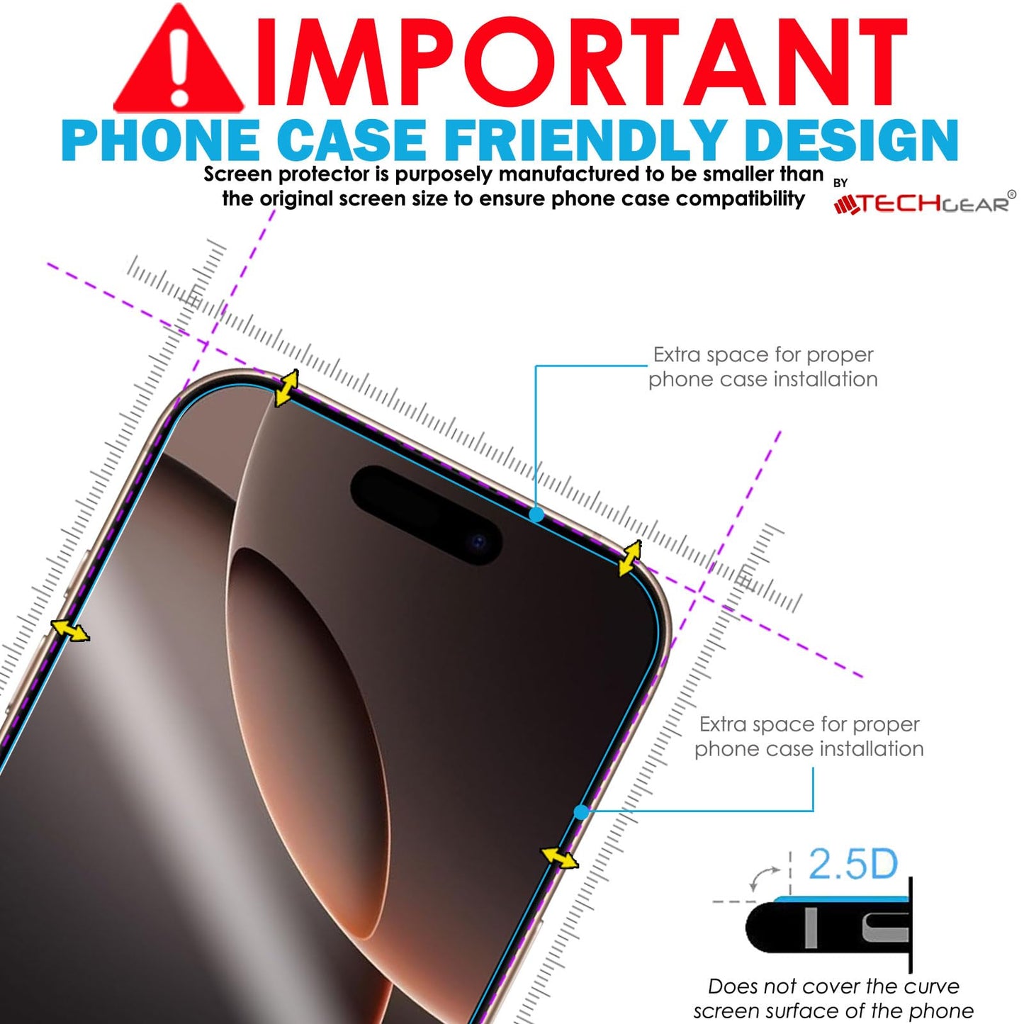 iPhone 16 Pro Tempered Glass Screen Protectors